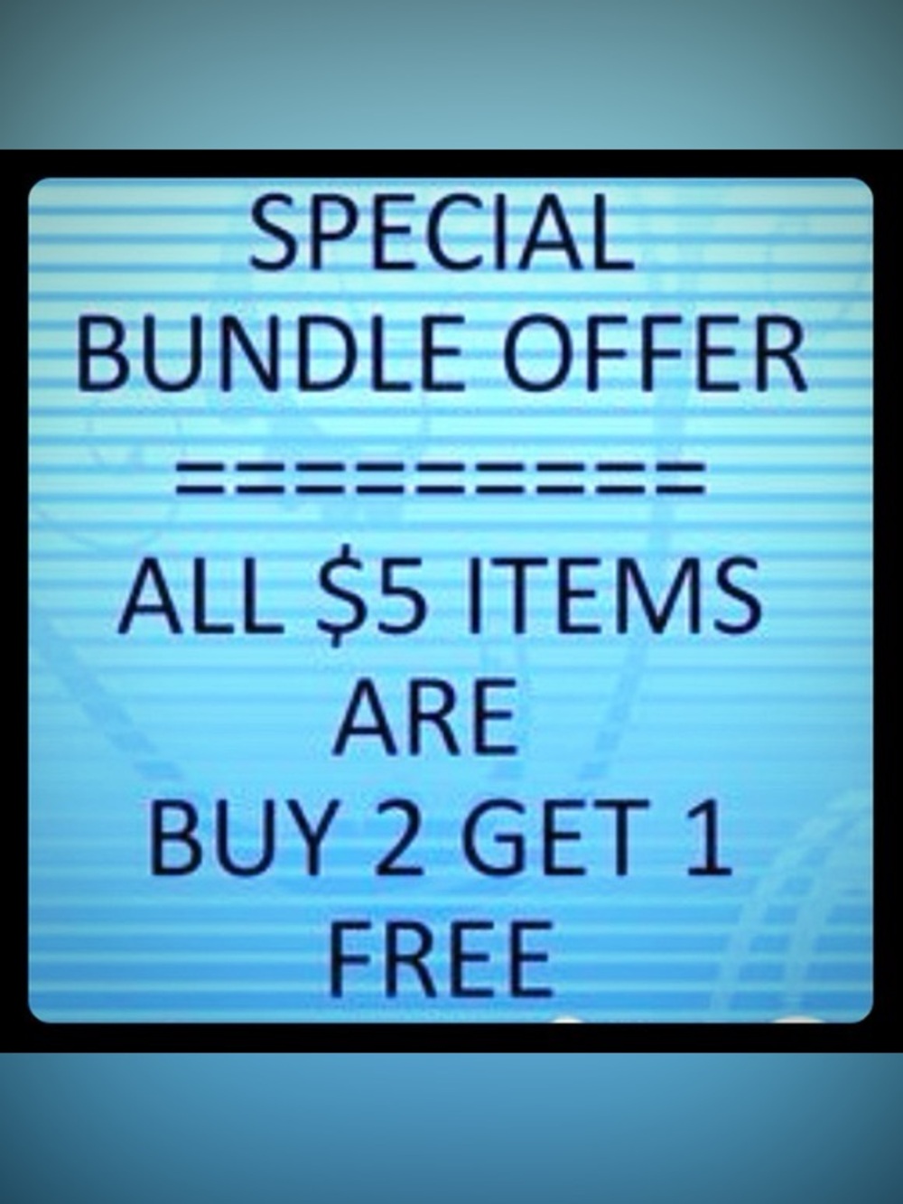 ⚡️ALL $5 ITEMS ARE BUY 2 GET 1 FREE ⚡️